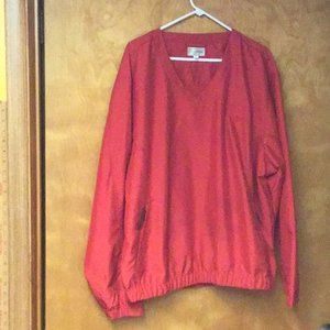 CUTTER & BUCK men’s v neck pullover sz L red